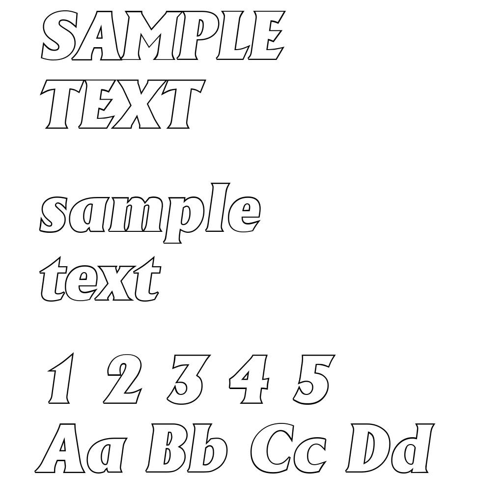 AdelonOutline-Heavy-Italic