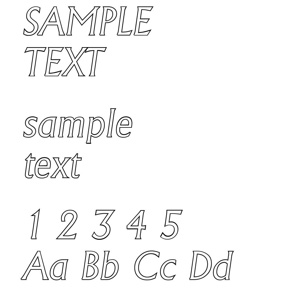 AdelonOutline-Light-Italic
