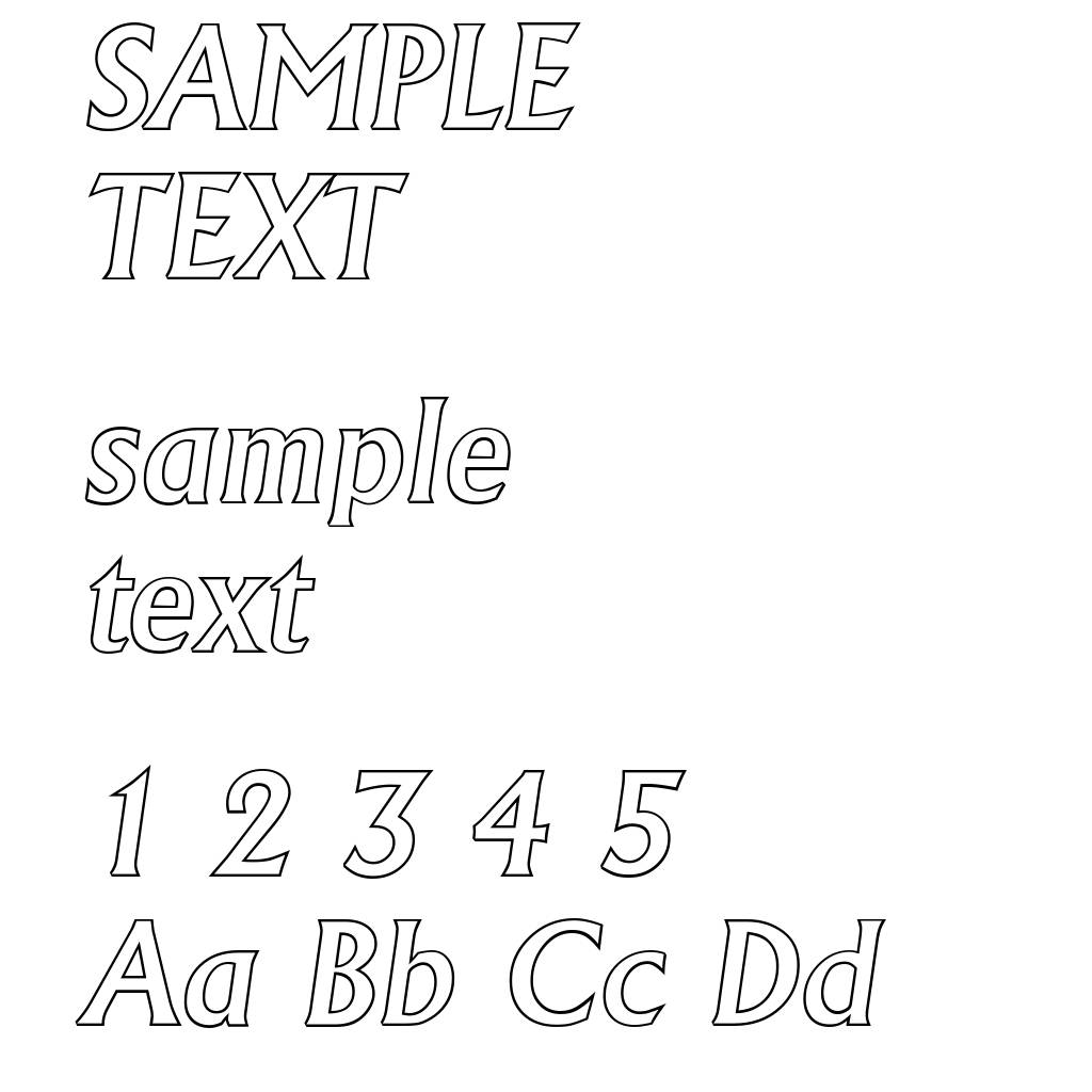 AdelonOutline-Medium-Italic