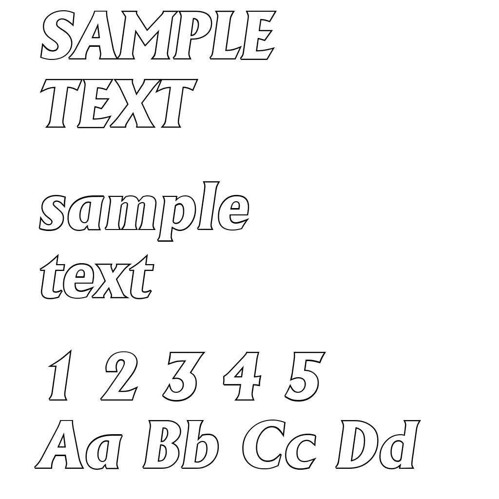 AdelonOutline-Xbold-Italic