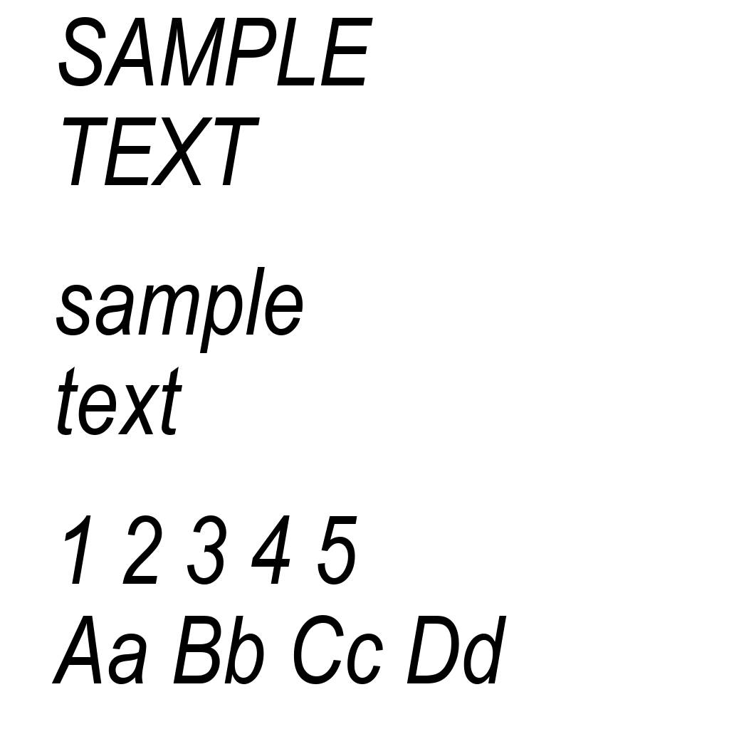 Arial Narrow Italic