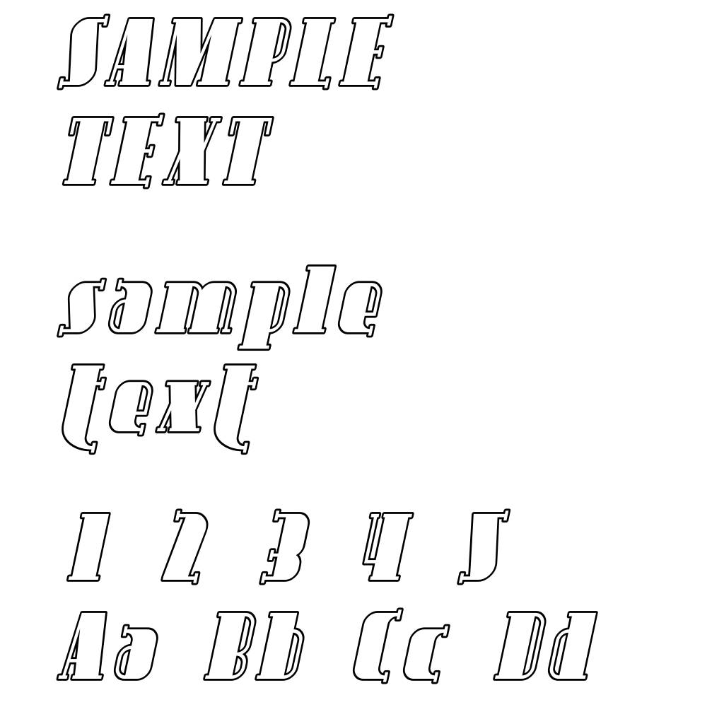 Avondale Outline Italic