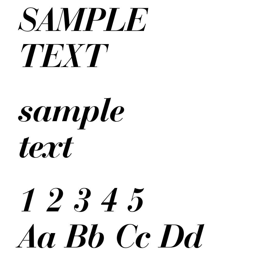 Bauer Bodoni Bold Italic BT