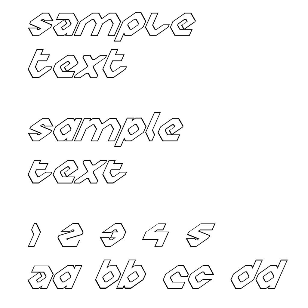 Charlie's Angles Italic Outline