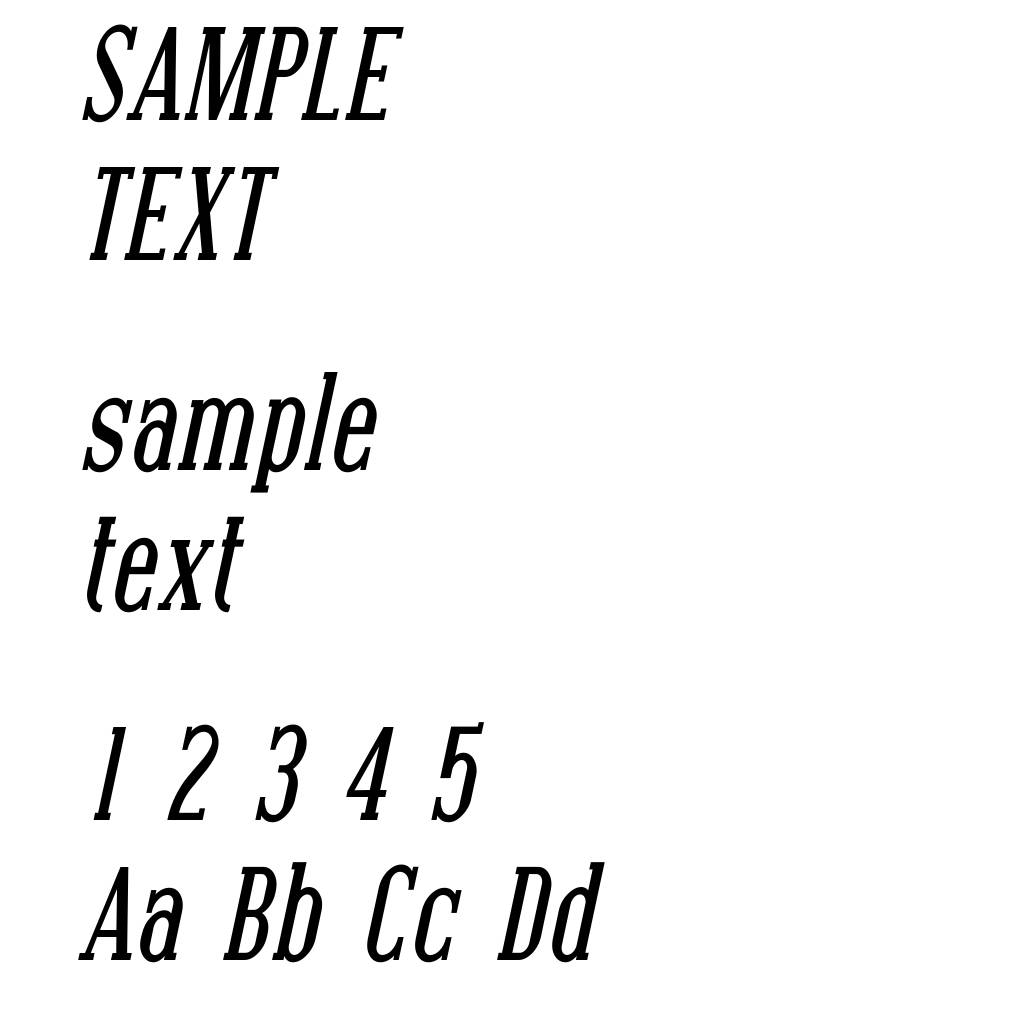 Covington Cond Bold Italic
