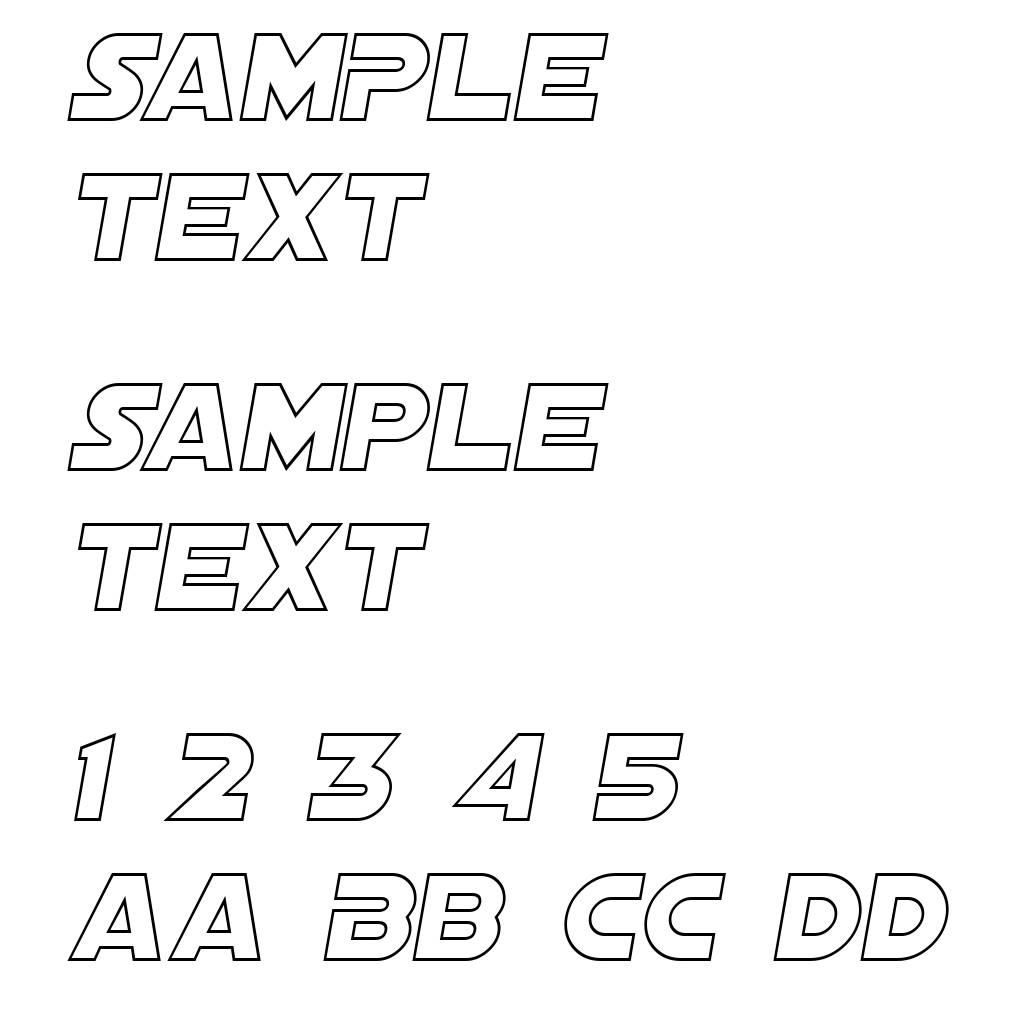 Distant Galaxy Outline Italic