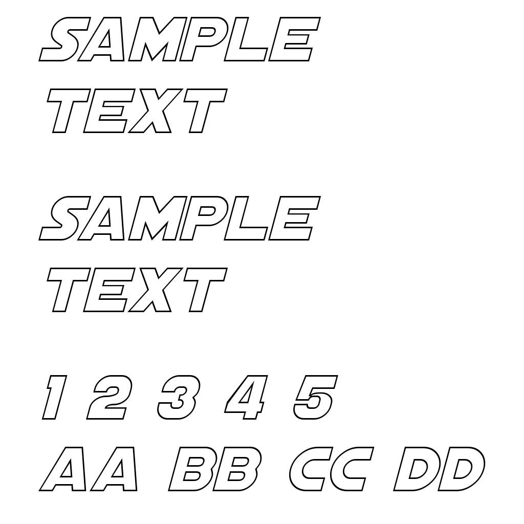 Distant Galaxy Outline Italic