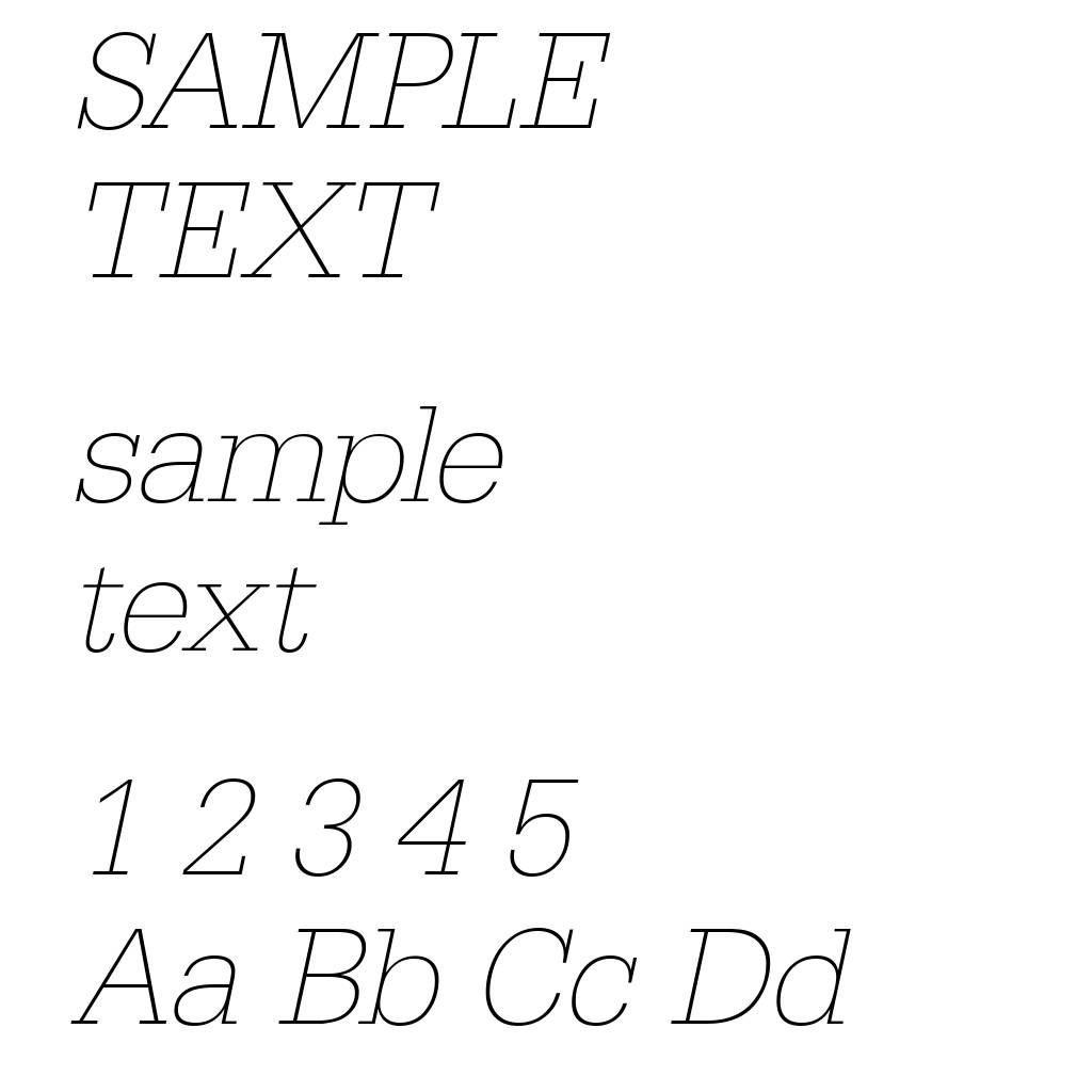 EgyptienneStd-Xlight-Italic