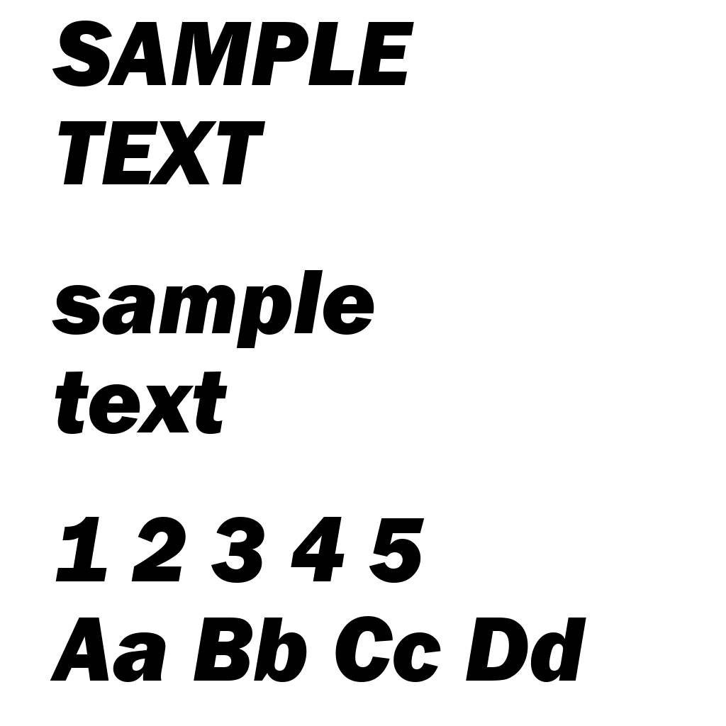 Franklin Gothic Heavy Italic