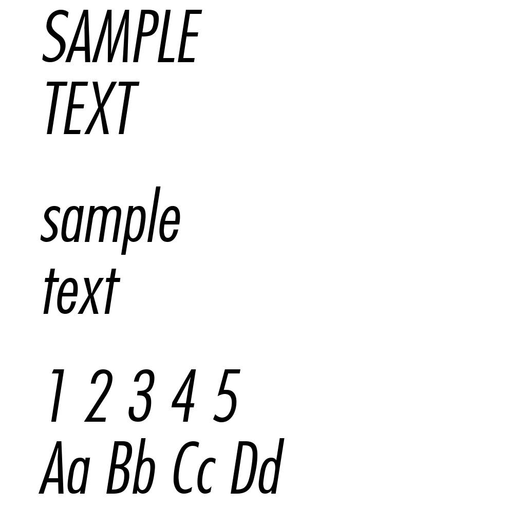 Futura LtCn BT Italic