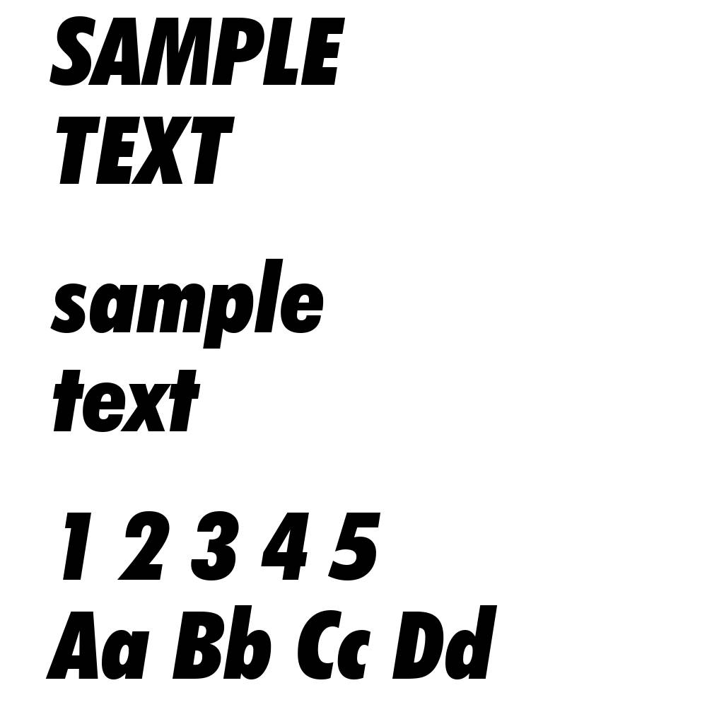 Futura Extra Black Condensed Italic BT