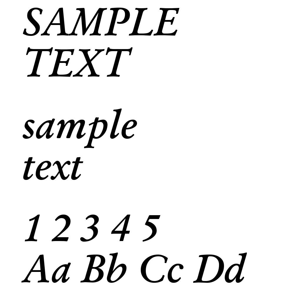 Garamond Kursiv Halbfett