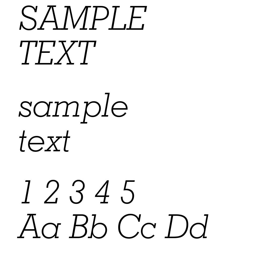 Geometric Slabserif 703 Light Italic BT