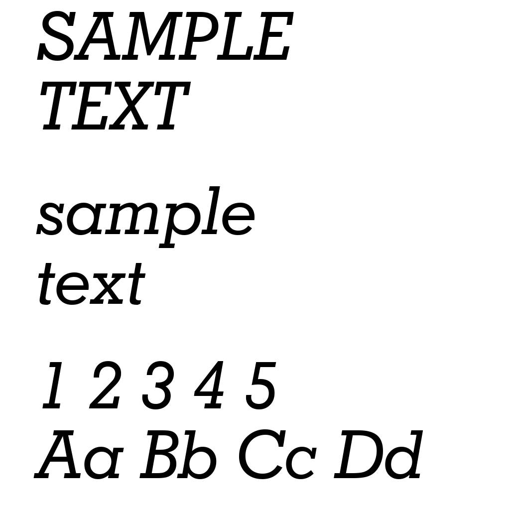 Geometric Slabserif 703 Medium Italic BT