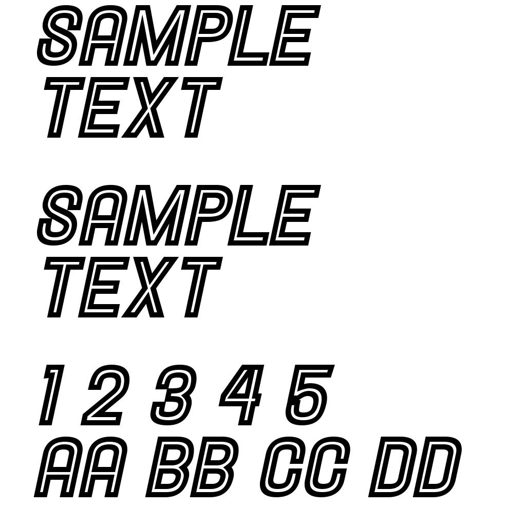 Hallandale Inline Italic JL