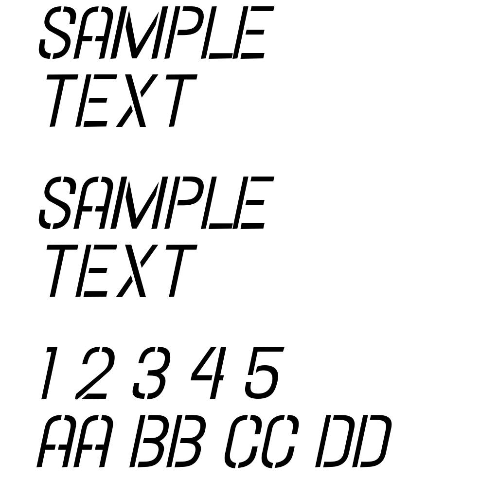 Hallandale Stencil Italic JL