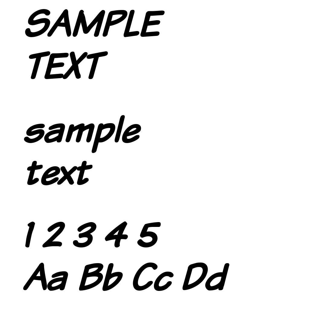 Komika Text Bold Italic