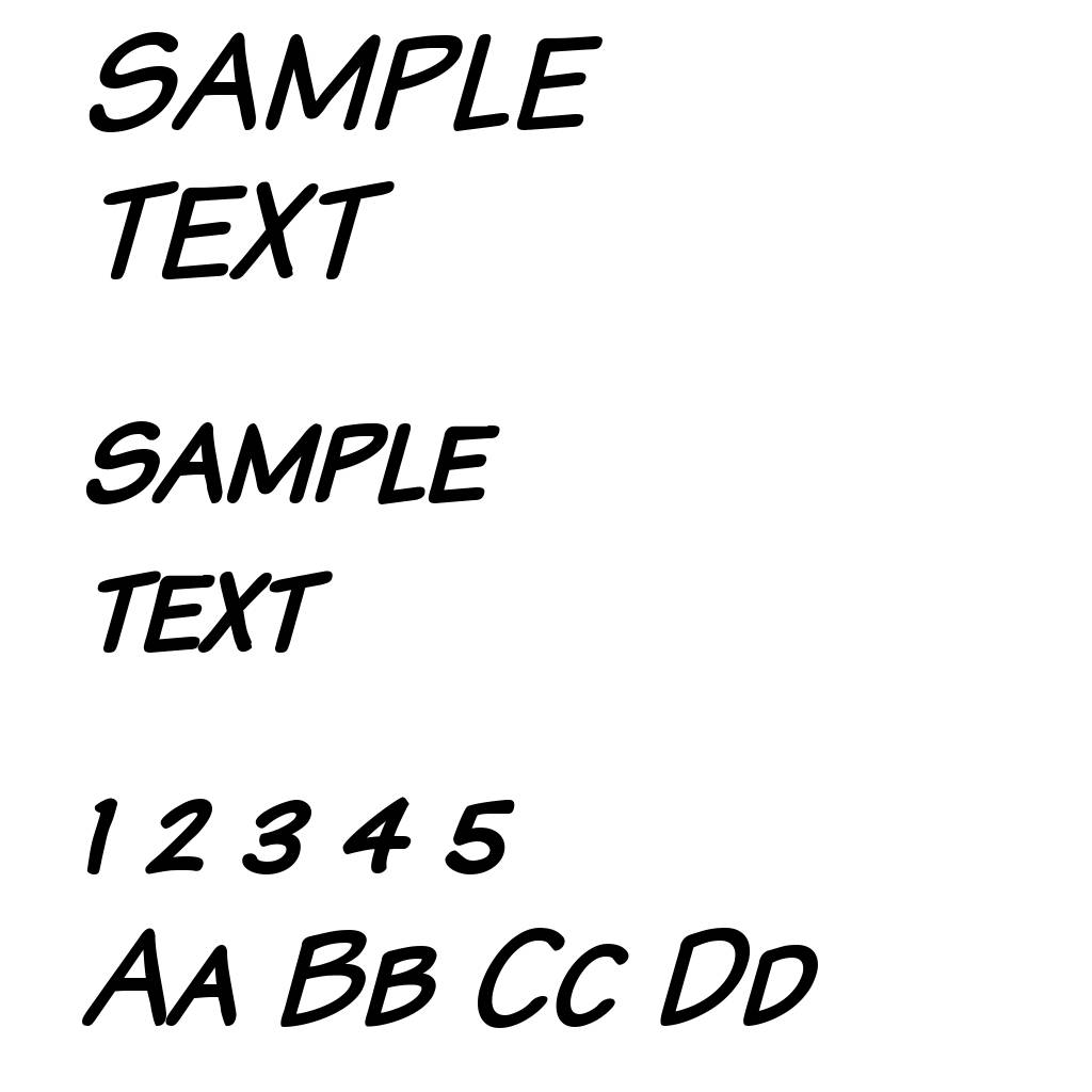 Komika Text Kaps Italic