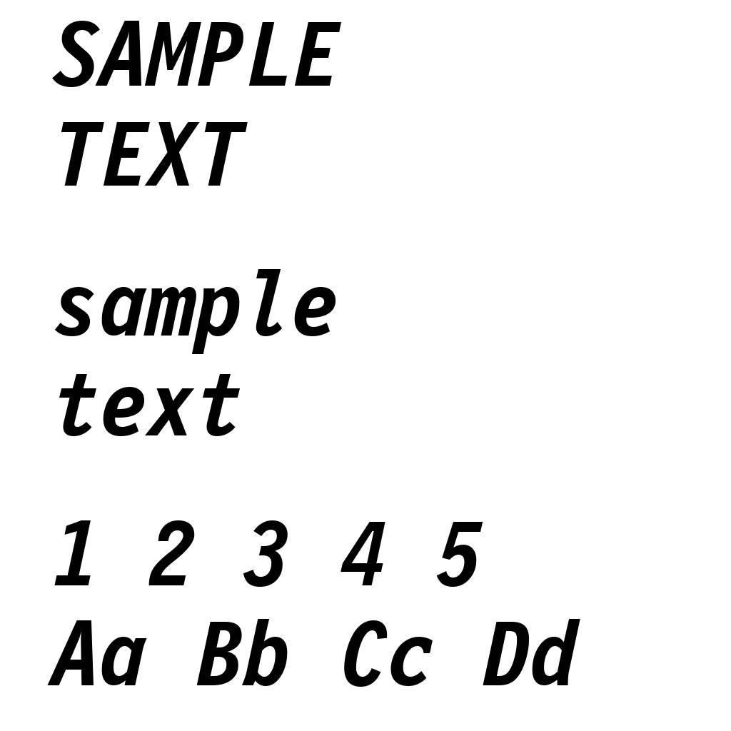 Letter Gothic 12 Pitch Bold Italic BT