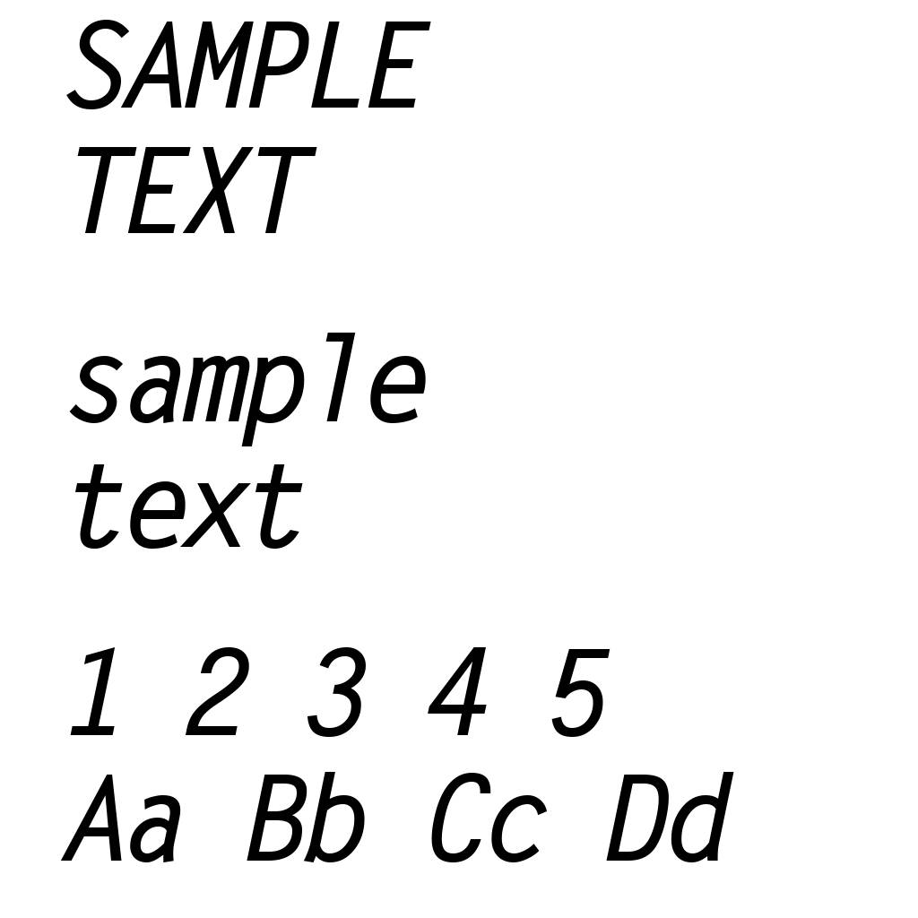 Letter Gothic Bold Italic