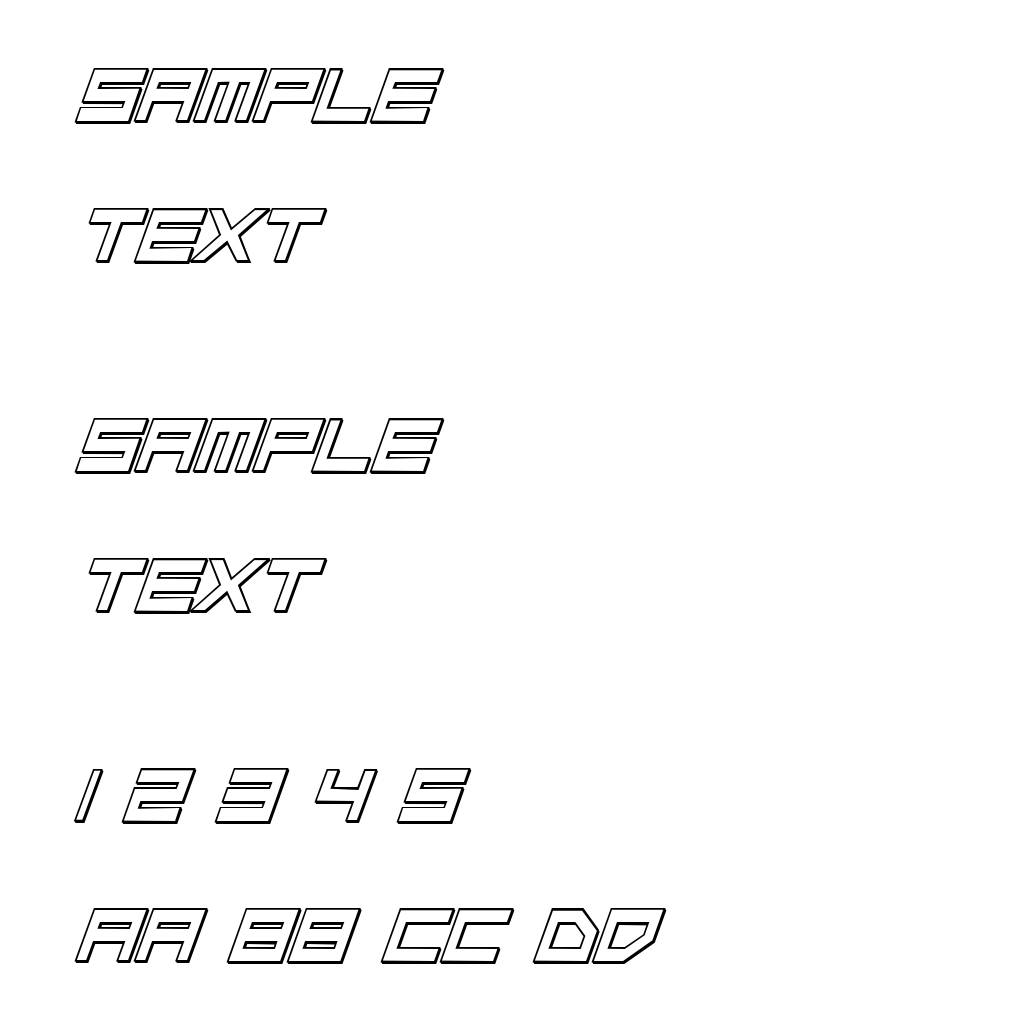 Low Gun Screen Bold Italic 3D