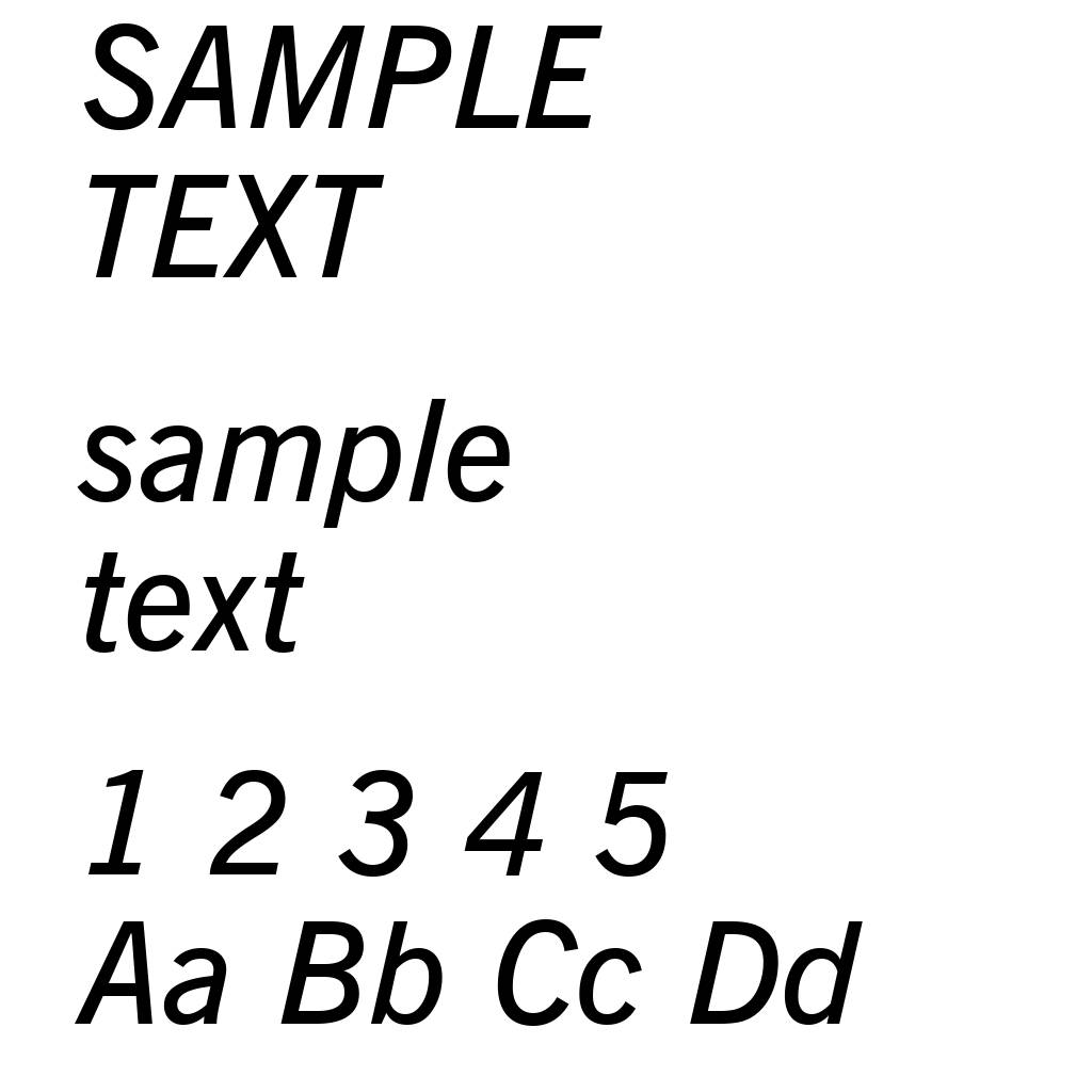 News Gothic Demi Italic BT