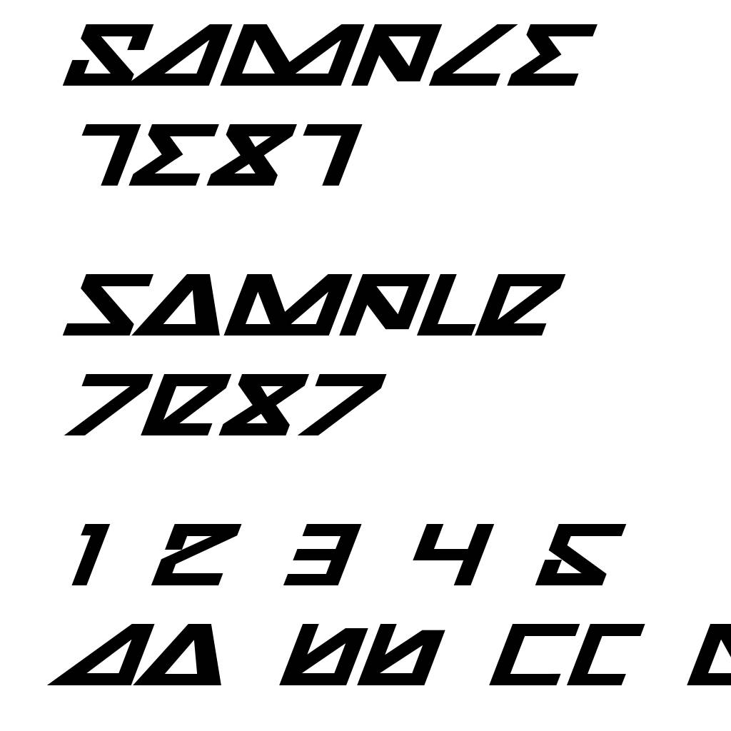 Nick Turbo Bold Expanded Italic