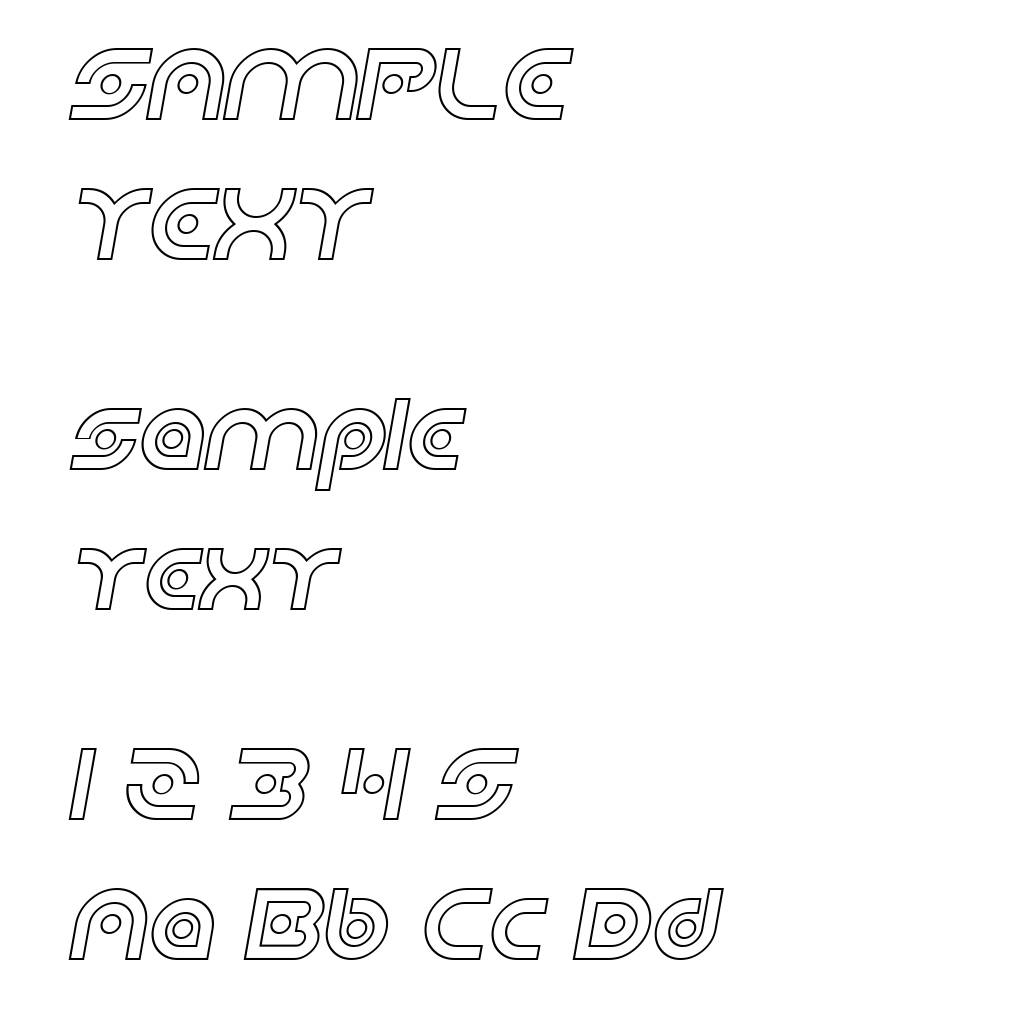 Planetary Orbiter Outline Italic