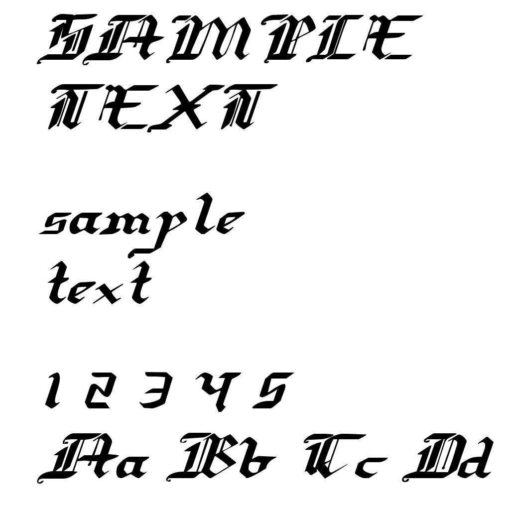 Redcoat Expanded Italic