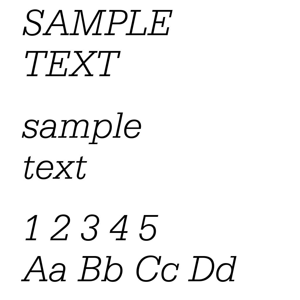Serifa Light Italic BT