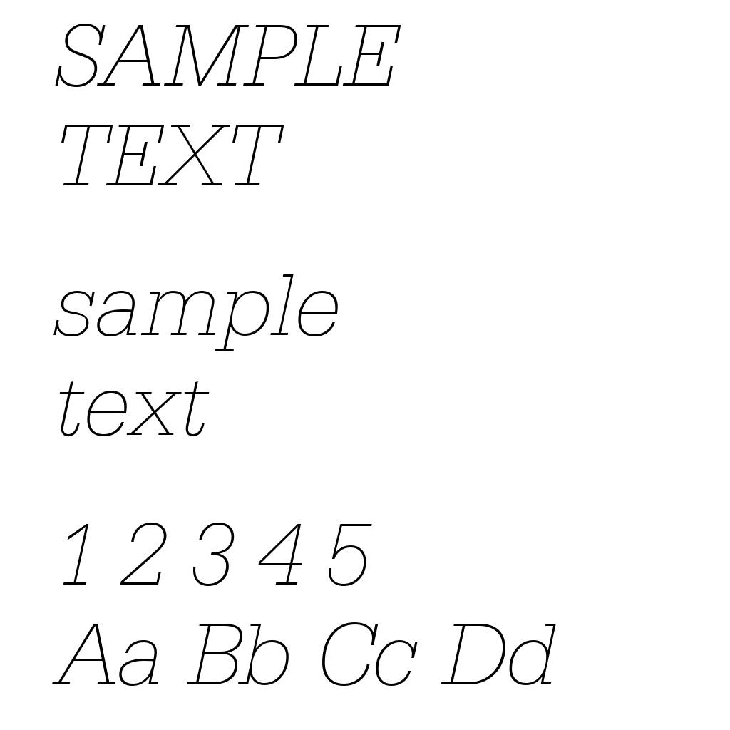 Serifa Thin Italic BT
