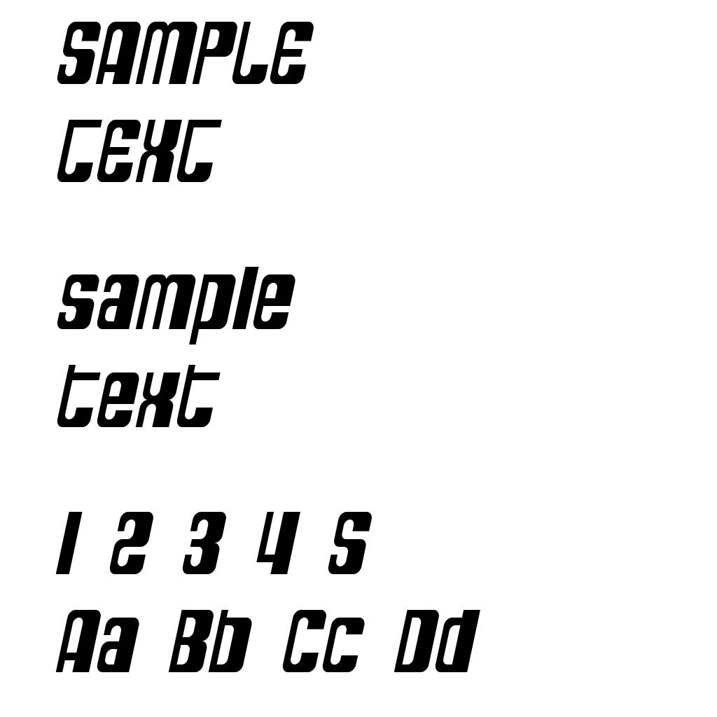 SF DecoTechno Condensed Oblique