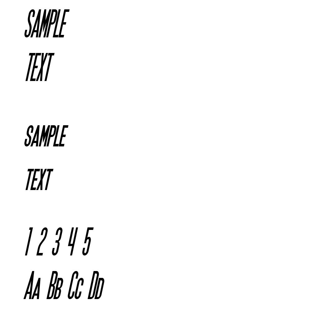 SF Movie Poster Condensed Bold Oblique