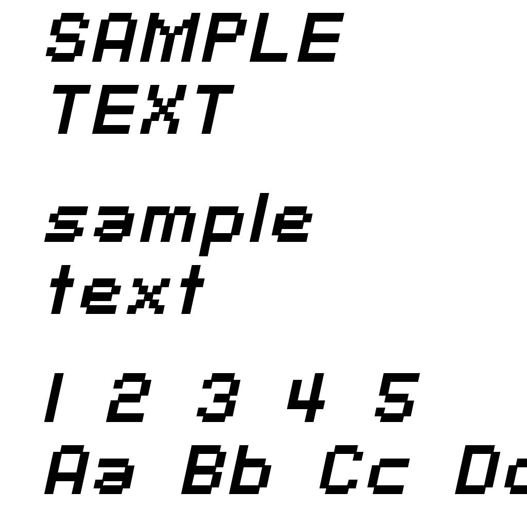 SF Pixelate Bold Oblique