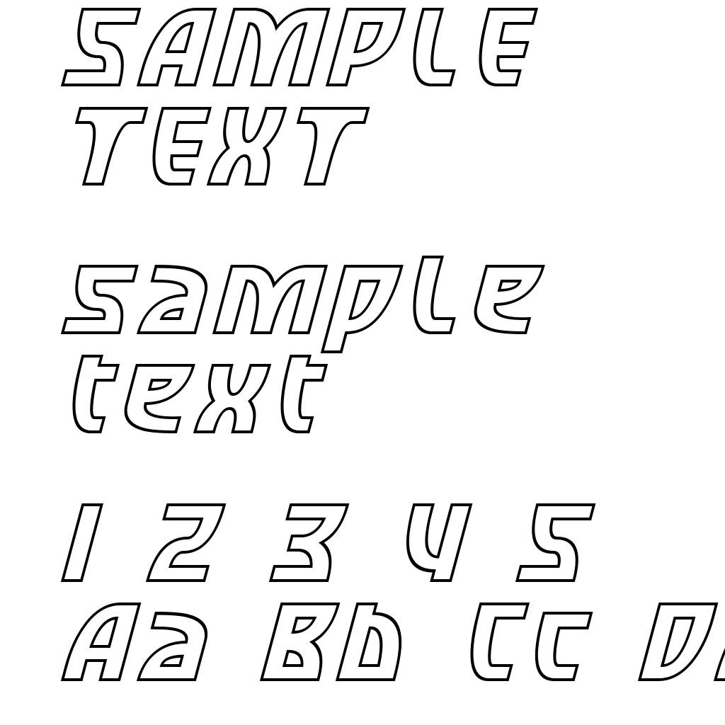 SF Retroesque Outline Italic