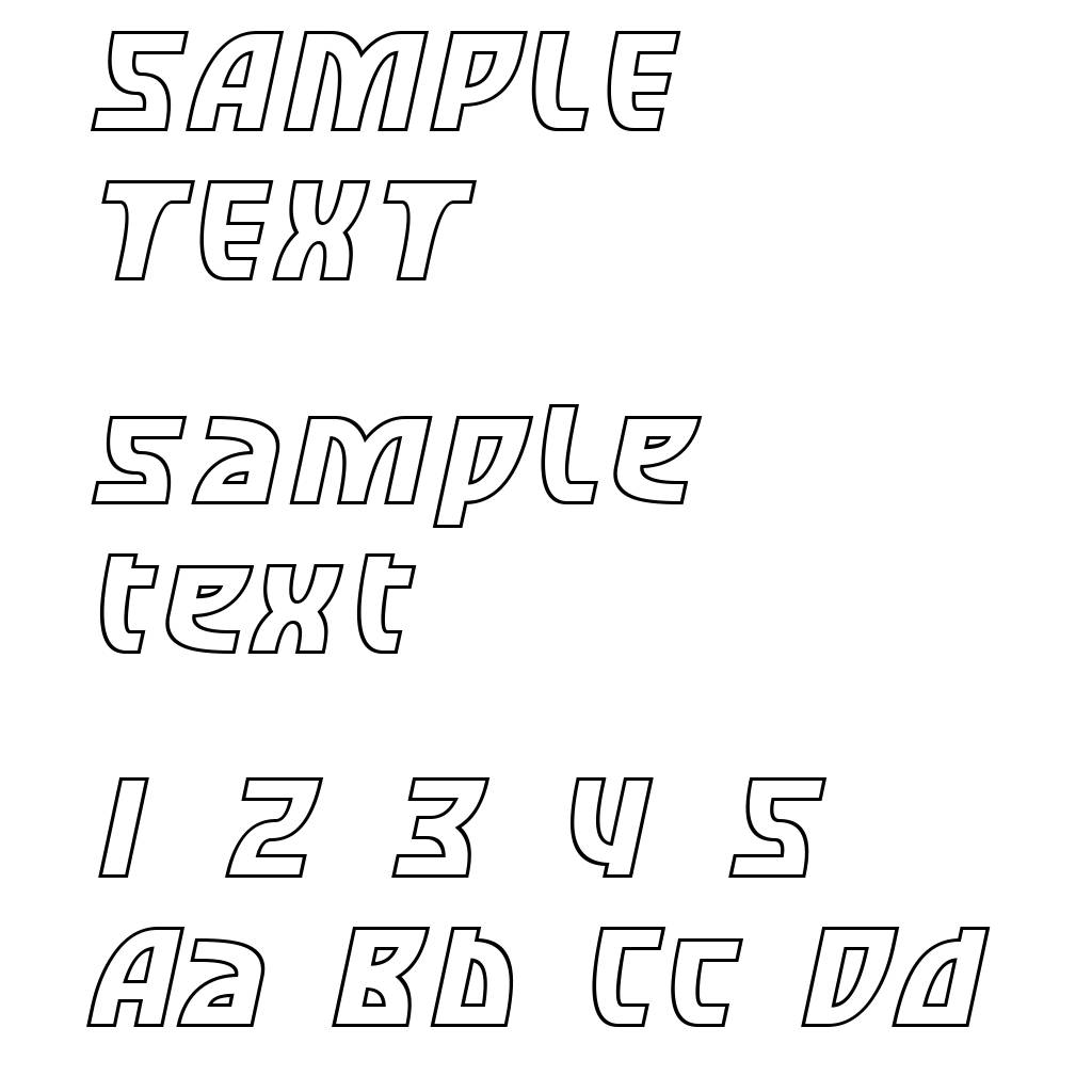 SF Retroesque Outline Oblique