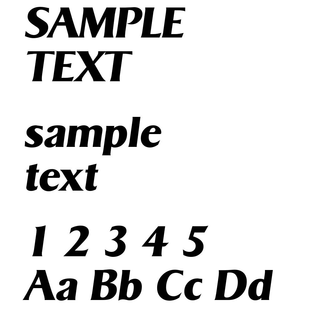 SigvarSerial-Xbold-Italic