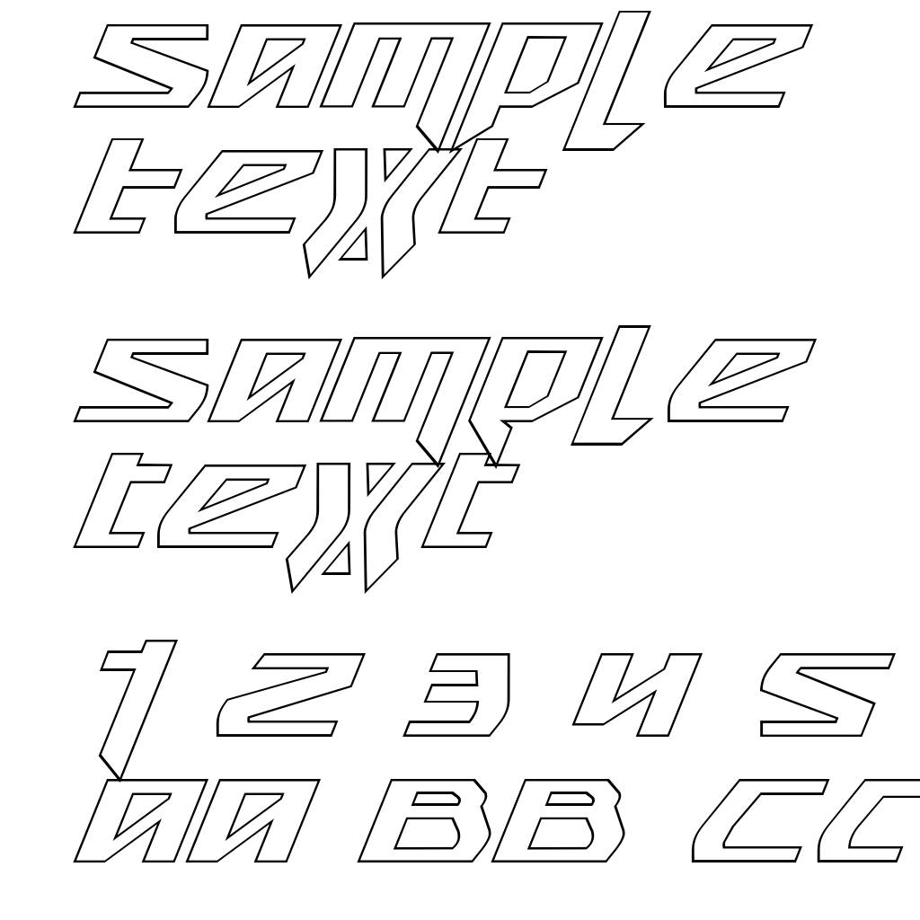Snubfighter Outline Italic