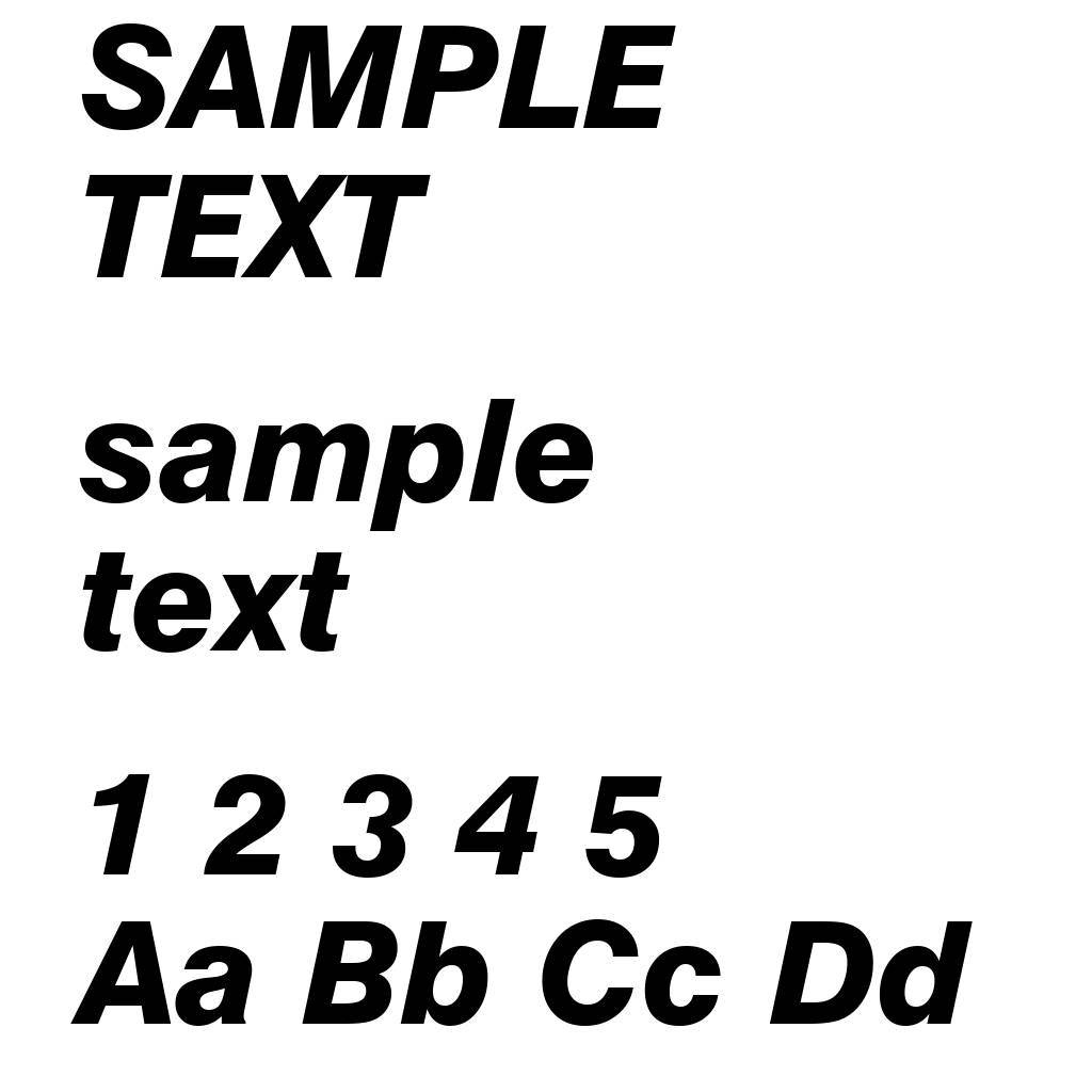 Swiss 721 Heavy Italic BT