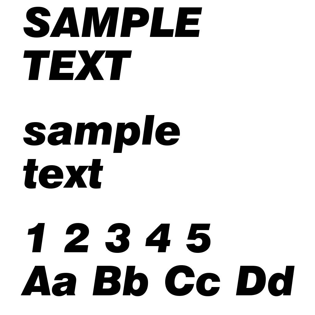 Swiss 721 Black Italic BT