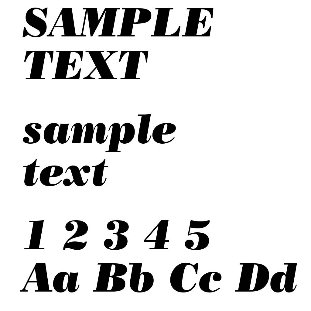 Poster Bodoni Italic BT