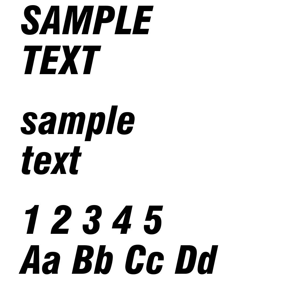 Swiss 721 Black Condensed Italic BT