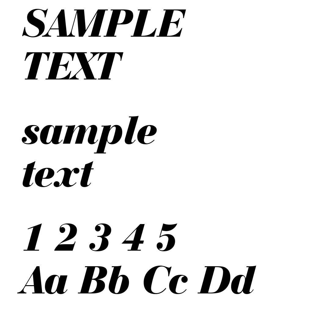 Bauer Bodoni Black Italic BT