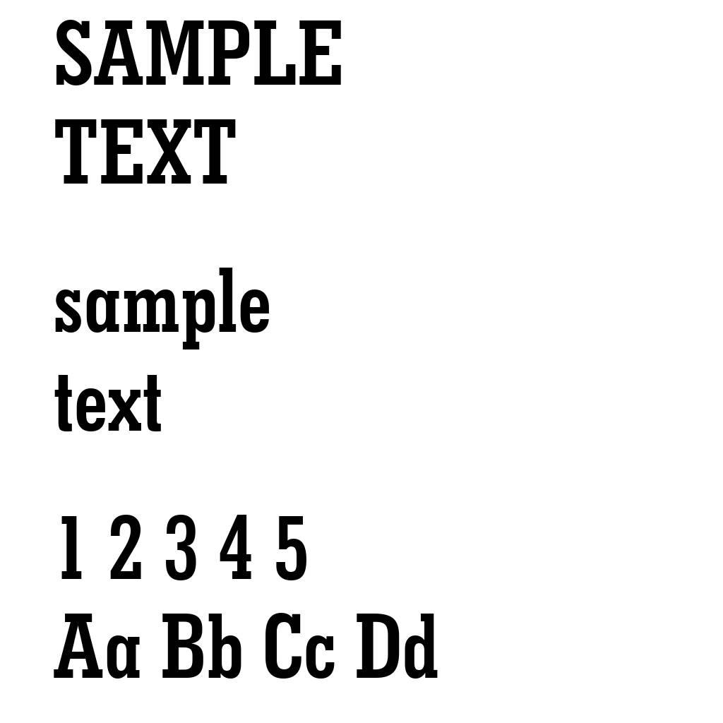 Geometric Slabserif 703 Bold Condensed BT