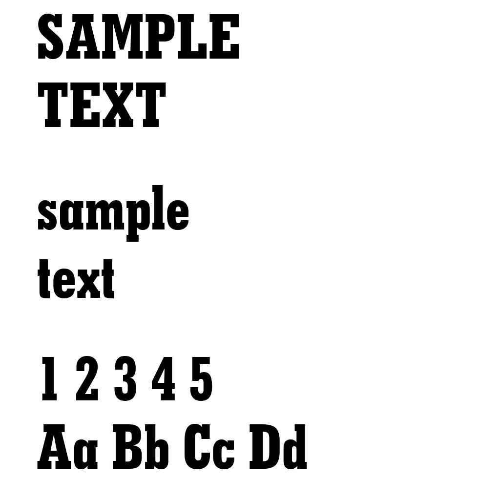 Geometric Slabserif 703 Extra Bold Condensed BT