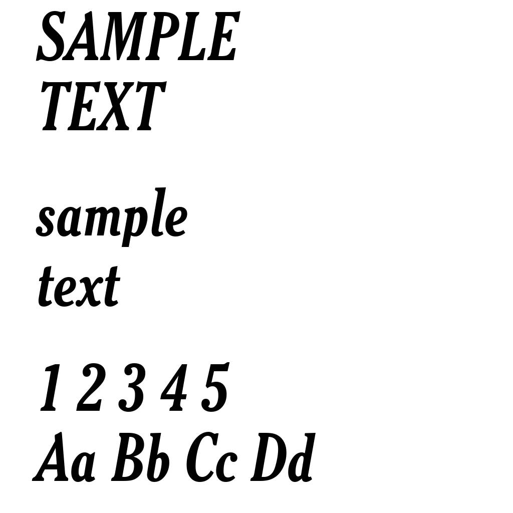 Cheltenham Bold Condensed Italic BT
