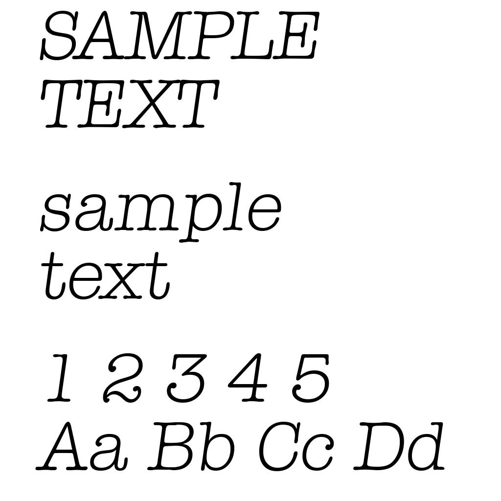 TypewriterSerial-Light-Italic