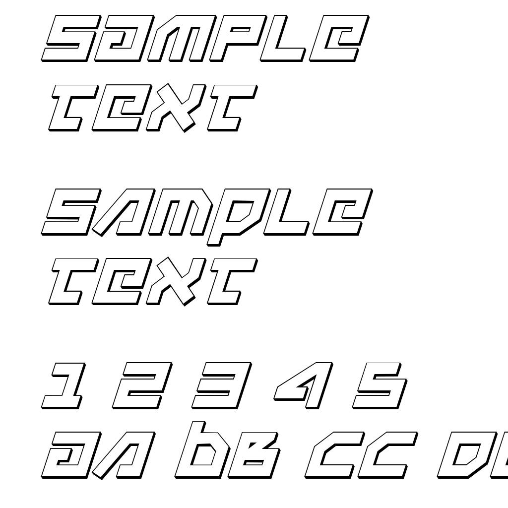 Uno Estado 3D Italic