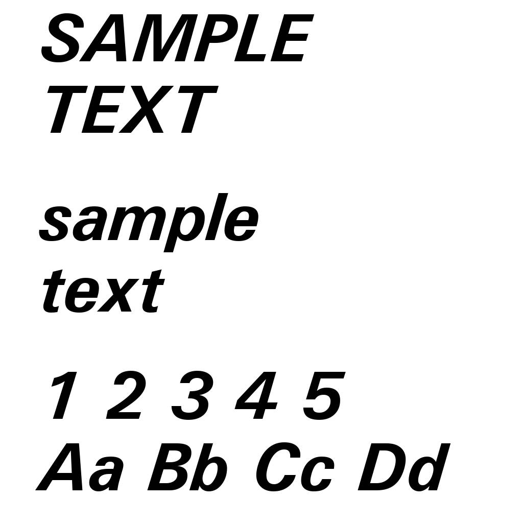 Univers Bold Italic