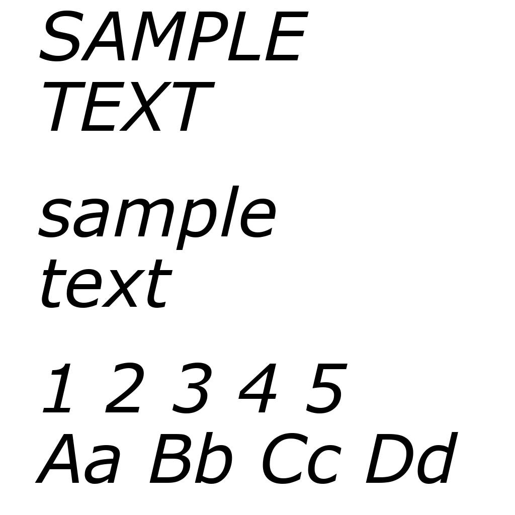 Verdana Italic